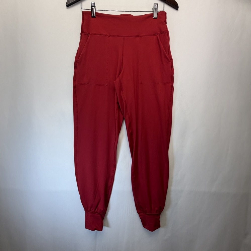 ActiveFlex Jogger Yoga Pants with Pockets Full Length Red  Medium